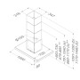 Cappa a isola Novy Flatline 7650 , acciaio inox , 100 cm