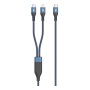 VULTECH CAVO SMARTPHONE TYPE-C A 2 TYPE-C E LIGHTNING, 1,2m, 5.0A 100W, NYLON, BLU (CS-NCCL12BL)