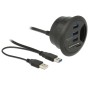 DeLOCK 62869 hub di interfaccia USB 3.2 Gen 1 (3.1 Gen 1) Type-A 5000 Mbit/s Nero (62869)