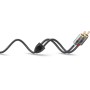Plus Audio Adapterkabel AUX 3,5mm Klinke  Stereo-Cinch Stecker (schwarz/silber, 2 Meter) (65288)