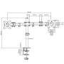 Link Accessori LKBR07 supporto da tavolo per Tv a schermo piatto 68,6 cm (27") Morsa/Bullone di ancoraggio Nero (MGLKBR07)