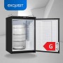 Exquisit BK160-HE-300G Refrigeratore per birra in acciaio inox, 163 l, rubinetto, display, nero