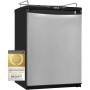 Exquisit BK160-HE-300G Refrigeratore per birra in acciaio inox, 163 l, rubinetto, display, nero