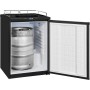 Exquisit BK160-HE-300G Refrigeratore per birra in acciaio inox, 163 l, rubinetto, display, nero