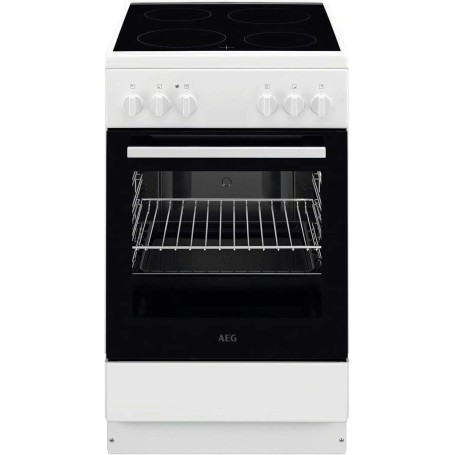 AEG CCB50090BW EEK: Cucina a libera installazione con piano cottura in vetroceramica, larghezza 50 cm, 60 L