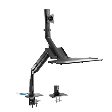 InLine 23174A supporto da tavolo per Tv a schermo piatto 81,3 cm (32") Morsa/Bullone di ancoraggio Nero