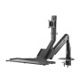 InLine 23174A supporto da tavolo per Tv a schermo piatto 81,3 cm (32") Morsa/Bullone di ancoraggio Nero