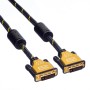 ROLINE 11.04.5512 cavo DVI 2 m DVI-D Nero, Oro (RO11.04.5512)