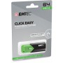 Emtec Click Easy unità flash USB 64 GB USB tipo A 3.2 Gen 1 (3.1 Gen 1) Nero, Verde (ECMMD64GB113)