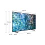 Samsung Q60D TV QLED 4K 55” QE55Q60DAUXZT Smart TV Wi-Fi Titan Gray 2024, Quantum Processor Lite 4K, 4K Upscaling, AirSlim Des