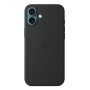 Silikon Case mit MagSafe (schwarz, iPhone 16 Plus) (MYY93ZM/A)