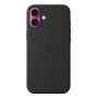 Silikon Case mit MagSafe (schwarz, iPhone 16 Plus) (MYY93ZM/A)