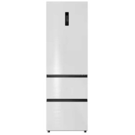 Wolkenstein WFD400ENFDWB Frigorifero-congelatore a libera installazione con porta alla francese, 60 cm di larghezza, 401 L