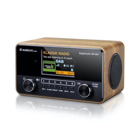 Albrecht DR 865 Portatile Digitale Nero, Legno (27865)