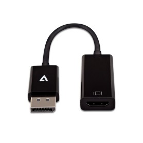 V7 Adaptador negro de vídeo con conector DisplayPort macho a HDMI hembra de perfil fino (CBLDPHDSL-1E) V7 Adaptador negro de vídeo con conector DisplayPort macho a HDMI hembra de perfil fino (CBLDPHDSL-1E)