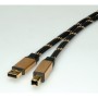 ROLINE 11.02.8803 cavo USB 3 m USB 2.0 USB A USB B Nero, Oro (RO11.02.8803)