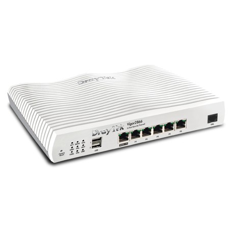 DrayTek Vigor 2866: Gfast Modem-Firewall router cablato Gigabit Ethernet Grigio (v2866-DE-AT-CH)