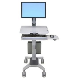 Ergotron WorkFit C-Mod, Single Display Sit-Stand Workstation 68,6 cm (27") Pavimento Grigio (24-198-055)
