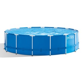 Frame Pool Set Rondo,  457 x 122cm (dunkelblau/wei, Kartuschen-Filteranlage ECO 638R) (128242NP)