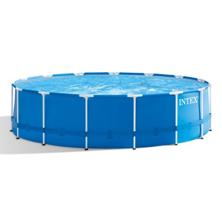 Frame Pool Set Rondo,  457 x 122cm (dunkelblau/wei, Kartuschen-Filteranlage ECO 638R) (128242NP)