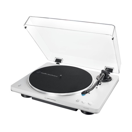 Audio-Technica AT-LP70XBT Giradischi con trasmissione a cinghia Argento, Bianco Completamente automatico (AT-LP70XBTWS)