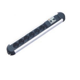 Bachmann PRIMO prolunghe e multiple 1,75 m 6 presa(e) AC Interno Alluminio, Nero (331.035)