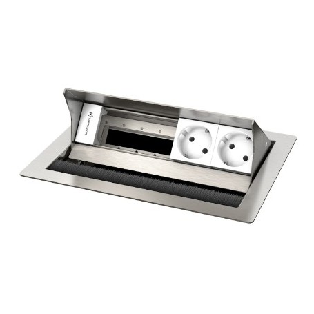 Kindermann 7492000052 cassetta di scarico Tipo F Acciaio inox, Bianco