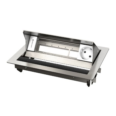 Kindermann 7492000051 cassetta di scarico Tipo F Acciaio inox, Bianco