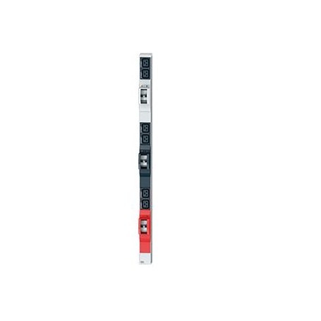 Bachmann 800.0101 prolunghe e multiple 3 m 12 presa(e) AC Interno Nero, Grigio, Rosso