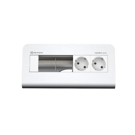 Kindermann 7430000252 cassetta di scarico Tipo F Alluminio, Bianco