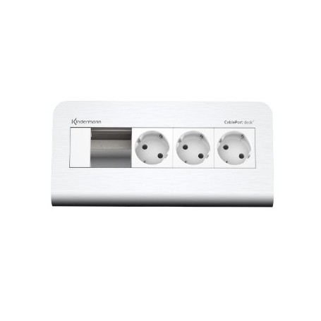 Kindermann 7430000253 cassetta di scarico Tipo F Alluminio, Bianco