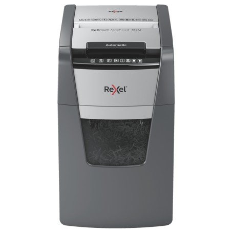 Rexel AutoFeed+ 130M distruggi documenti Taglio a frammenti 55 dB Nero, Grigio (2020130MEU)