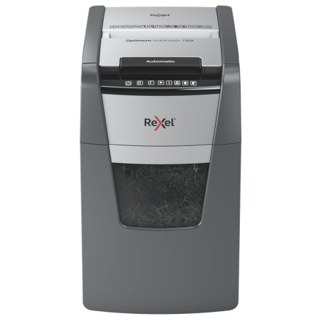 Rexel Optimum AutoFeed+ 130X distruggi documenti Triturazione incrociata 55 dB 22 cm Nero, Argento (2020130XEU)