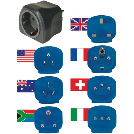 Brennenstuhl 1508160 adattatore per presa di corrente Tipo C (Europlug) Universale Nero (1508160)
