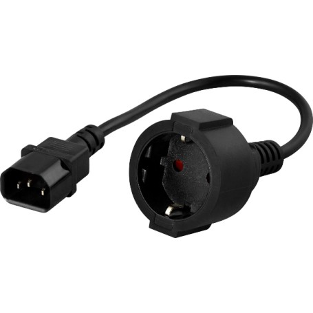 PowerWalker 91015003 cavo di alimentazione Nero 0,2 m Accoppiatore C14 CEE7/3 (91015003)