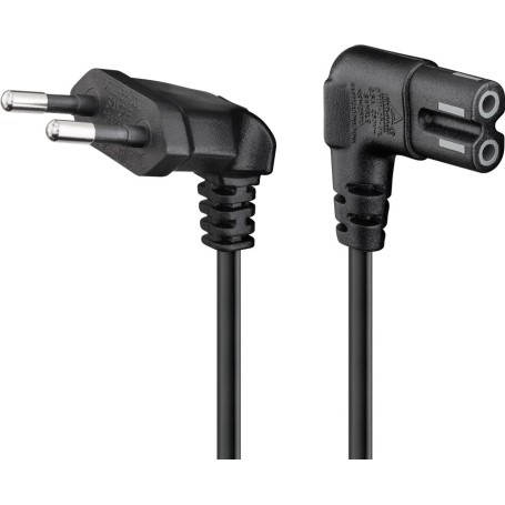 Goobay CEE 7/16 - IEC-60320-C7 Nero 2 m CEE7/16 Accoppiatore C7 (97350)