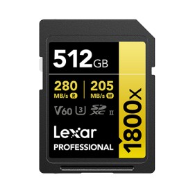 Lexar Professional 1800x 512 GB SDXC UHS-II Classe 10 (LSD1800512G-BNNNG)