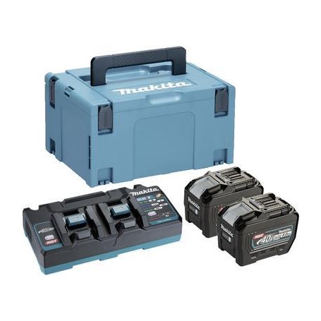 MAKITA 191Y97-1 - Power Source-Kit passend für XGT-Geräte (40V XGT Li-Ionen | bestehend aus 2x BL4080F Akku 8,0 Ah , DC40RB Do
