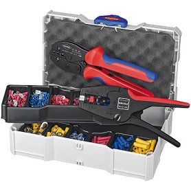 Knipex 97 90 22 pinza crimpatrice Set di utensili/attrezzi Blu, Rosso