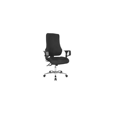 Topstar Bürostuhl Top Point Deluxe Stoff schwarz, Gestell chrom (TOP POINT DELUXE G20)