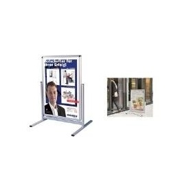 FRANKEN Plakatständer "Outdoor", DIN A1 (B)594 x (H)841 mm für den Außenbereich, aus silbereloxiertem Aluminium (BS1302)