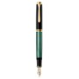 Pelikan Souverän 600 penna stilografica Sistema di riempimento integrato Nero, Oro, Verde 1 pz (980011)