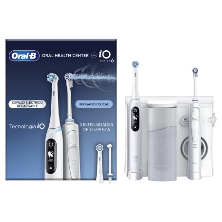 Oral-B iO6 & OxyJet Adulto Spazzolino rotante-oscillante Bianco (8006540841204)