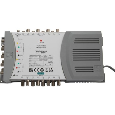 Triax TMS/CKR 9x16 S multinterruttore satellitare 5 ingressi 16 uscite (318704)