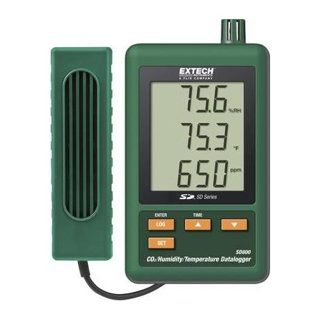 EXTECH SD800 CO2/Feuchtigkeit/Temperatur-Datenlogger, Messschreiber, 0.0 bis 50.0 °C (SD800)