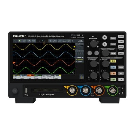 Voltcraft DOV1254F LA Digital-Oszilloskop 125 MHz 4-Kanal 1.25 GSa/s 100 Mpts 12 Bit (VC-16753935)