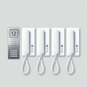 Siedle SET CA 812-4 E/W Acciaio inox, Bianco (210008741-00)