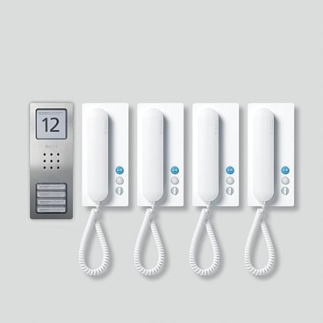 Siedle SET CA 812-4 E/W Acciaio inox, Bianco (210008741-00)