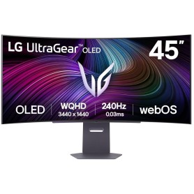 LG UltraGear 45GX90SA-B.AEU - 44,5 Zoll  3.440 x 1.440 Pixel  240 Hz  OLED  21:9  Reaktionszeit 0,03 ms  1.500.000:1  Helligkeit