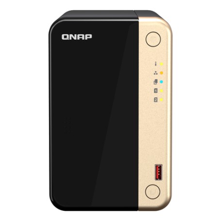 QNAP TS-264 NAS Tower Intel® Celeron® N5095 8 GB 0 TB QNAP QTS Nero, Oro (TS-264-8G)